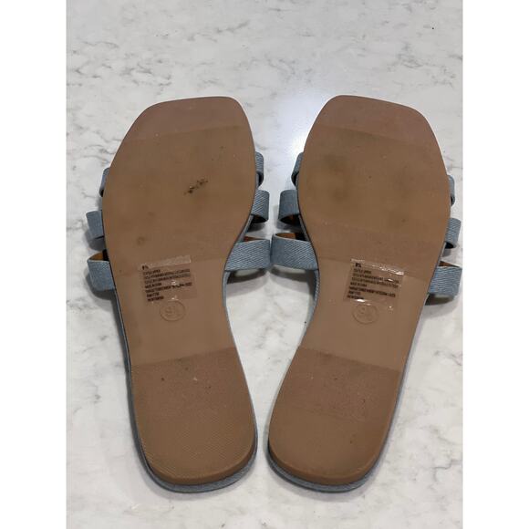 Universal Thread Women’s Memory‎ Foam Edna Denim Slip On Sandal Size 9.5 Blue - Picture 6 of 7